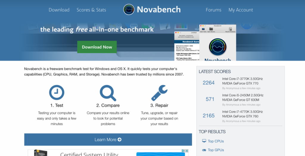 NovaBench Download Free